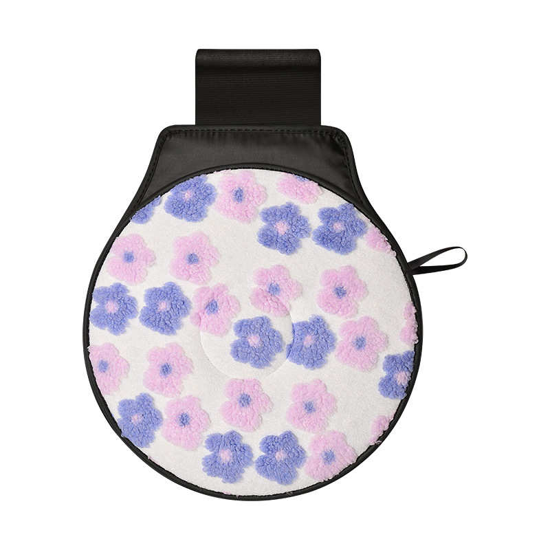 2025 New Floral Lamb Wool Wholesale Car Seat Cushion Cross-Border Cartoon Interior Accessories Winter Single Seat Cushion