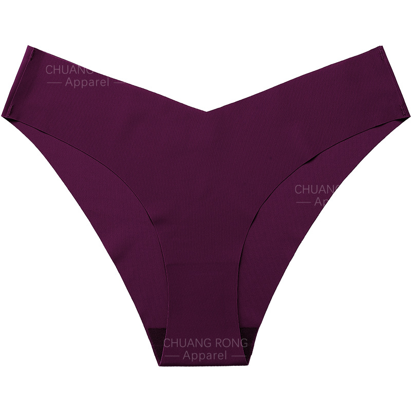 Ropa interior sin costuras de seda de hielo europea y americana cintura baja de las mujeres más calzoncillos entrepierna de algodón transpirable Levantamiento de cadera ropa interior deportiva para niñas