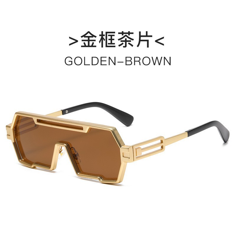 New Cyberpunk Square Frame One-Piece Sunglasses European and American Sports Outdoor Y2K Trendyy Future Fashion Sunglasses