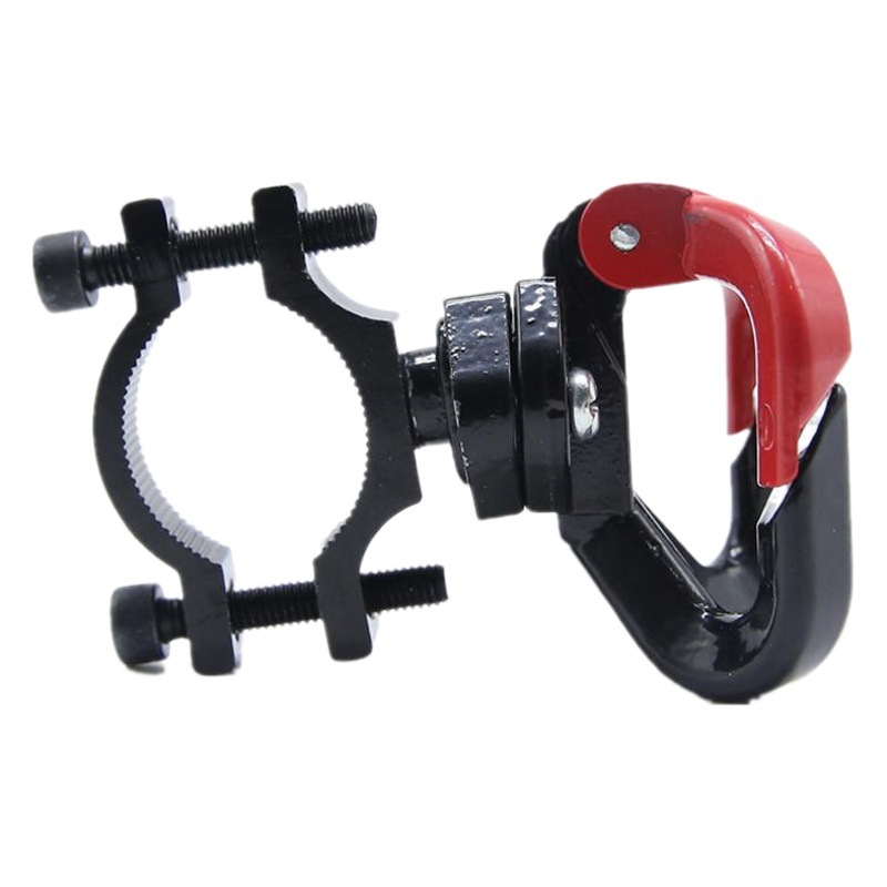 Gancho de metal de doble cabeza coche eléctrico motocicleta parachoques manillar horizontal y vertical tubo ajustable bicicleta bolsa de compras gancho