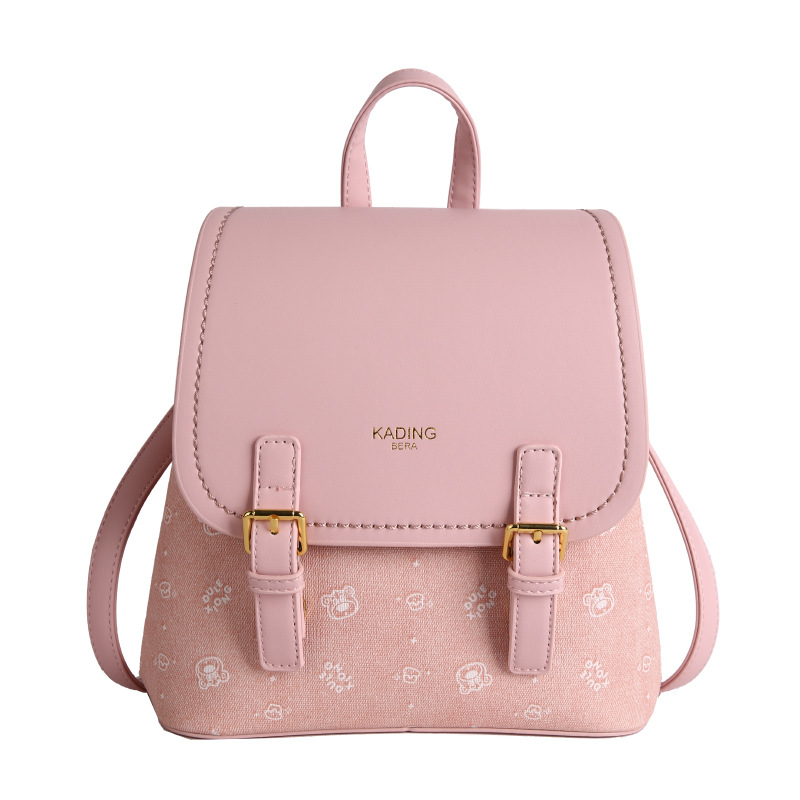 Bonita impresión de oso mochila de estudiantes universitarios, mochila de viaje de moda 2026 nueva bolsa de mujer de comercio exterior transfronterizo