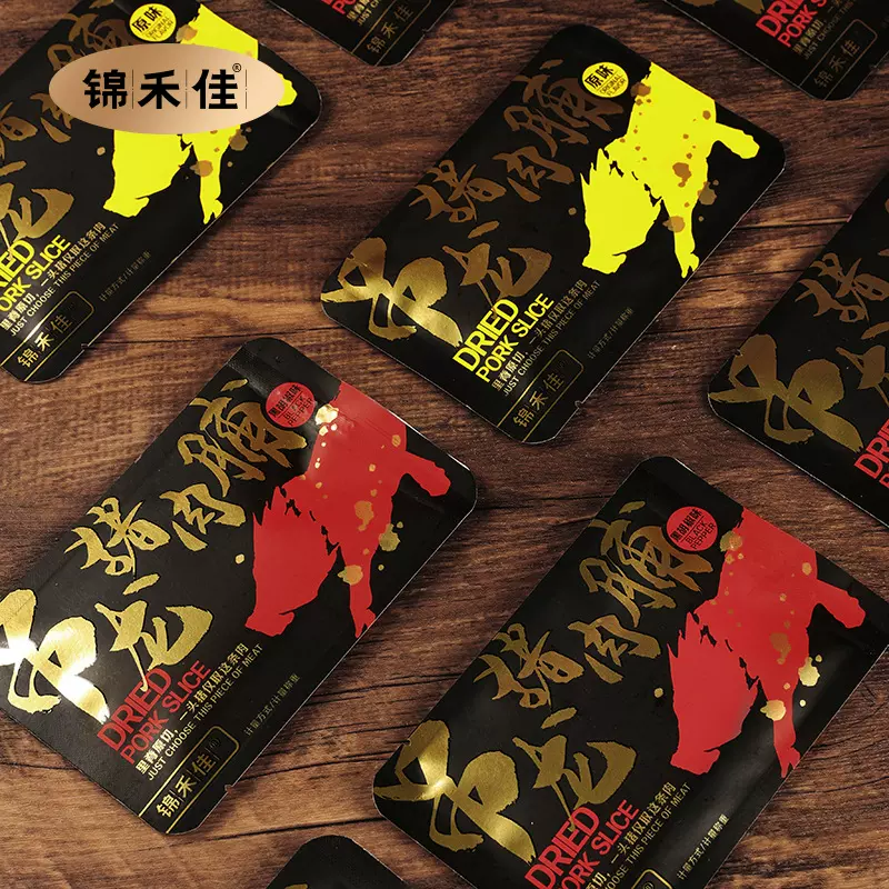 锦禾佳吊龙猪肉脯原味黑胡椒里脊肉原切厚切肉片开袋即食零食小吃