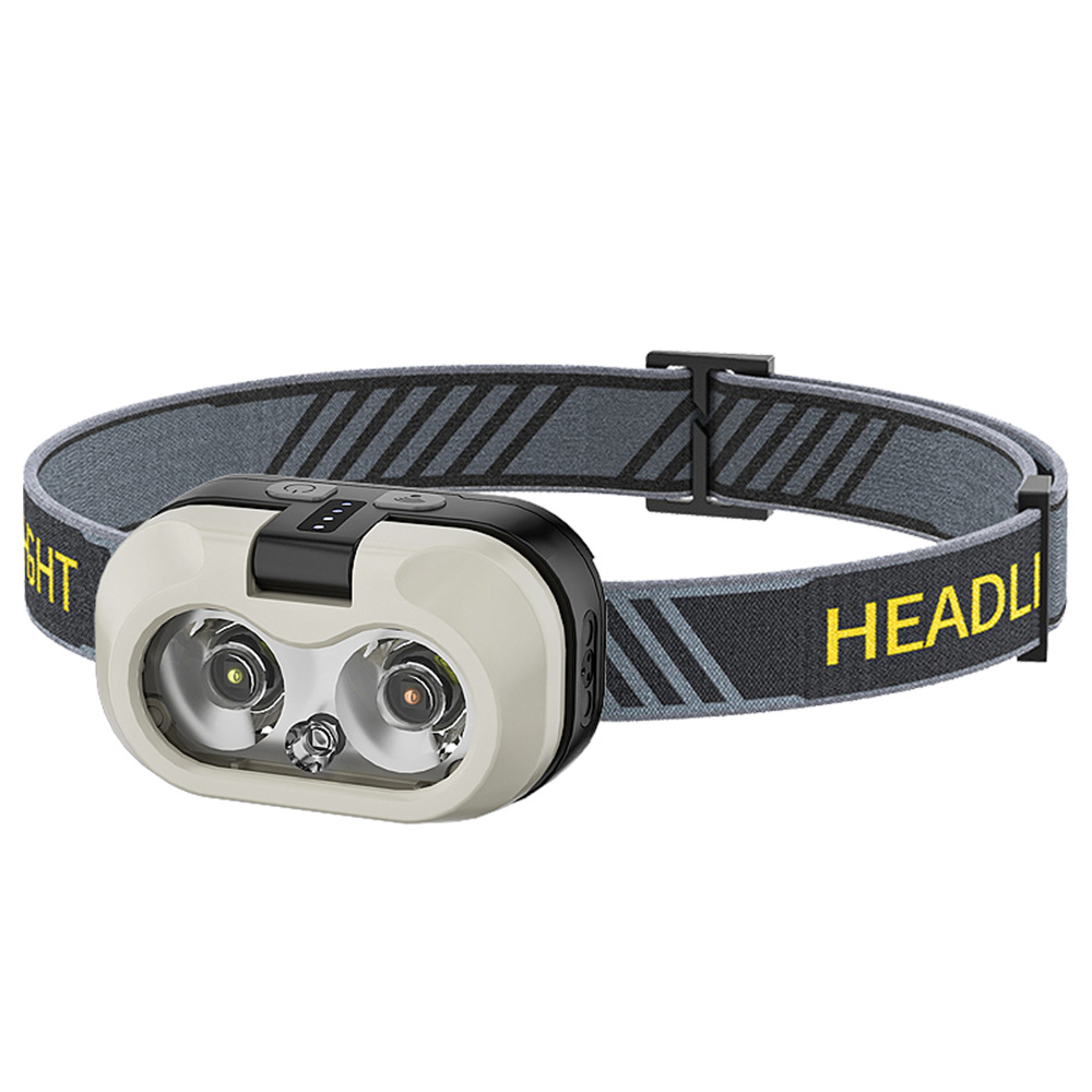 Al Aire Libre Pesca inducción faro larga resistencia mini cabeza ligera lámpara brillante noche pesca faro