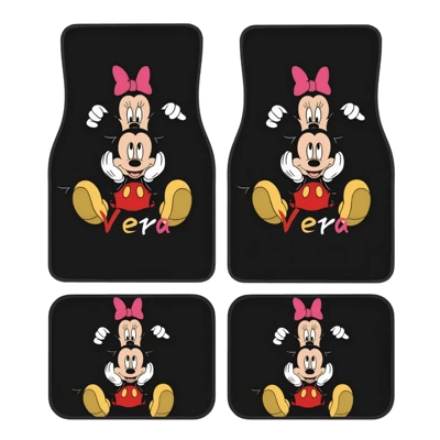 Mat Wear-resistant in stock, Avtomobil döşəmə paspasları - cartoon-car-floor-mats-20-3344cm-two-piece-set