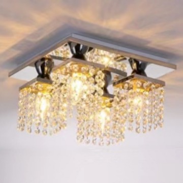 新款led水晶燈輕奢正方形過道燈具玄關樓梯走廊吸頂燈飾批發廠家