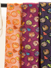 玉兔织锦缎日本和风布料西阵织金襕织物金丝织花丸纹兔外贸尾单布