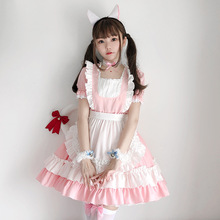 粉色貓咪女仆裝lolita軟妹洋裝蘿莉女傭制服cosplay動漫角色扮演