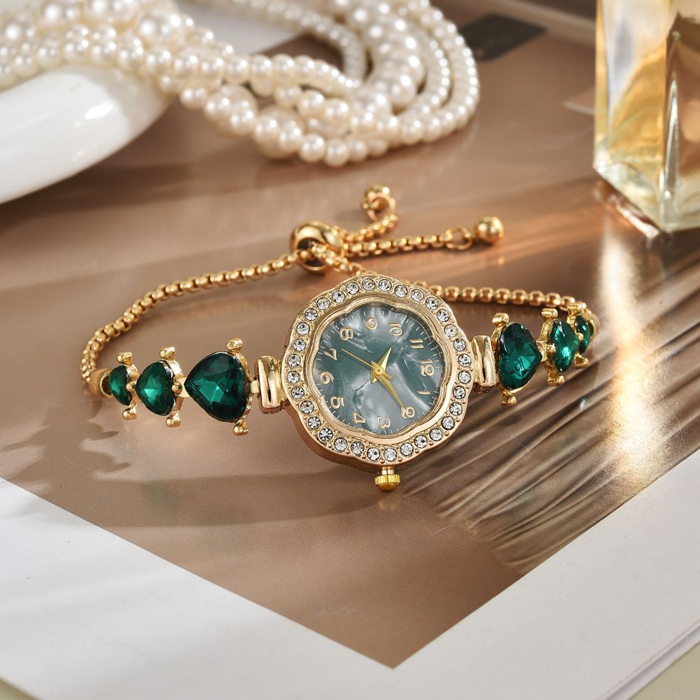 Nueva celebridad de Internet, nuevo amor, reloj con esfera de girasol de diamantes, reloj de pulsera digital compacto y delgado de alto valor