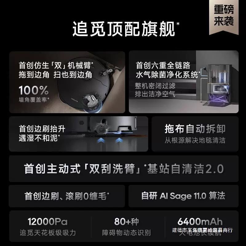 Робот-пылесос DREAME X40 Pro, база с автоопустошением, авточистка, режимы уборки и мытья