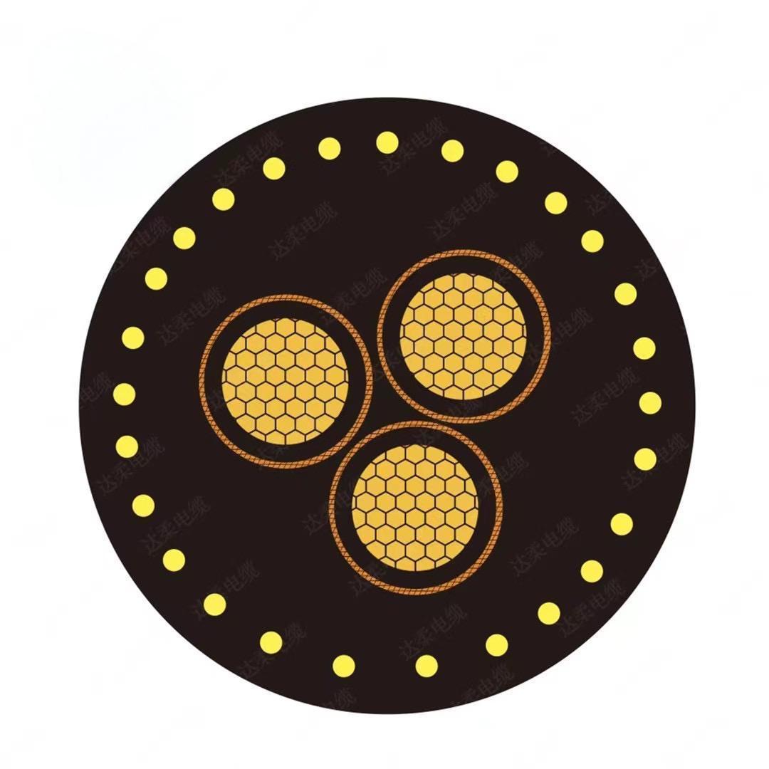 达柔供应龙门吊行车移动高柔性耐低温拖令电缆芳纶编织加强层