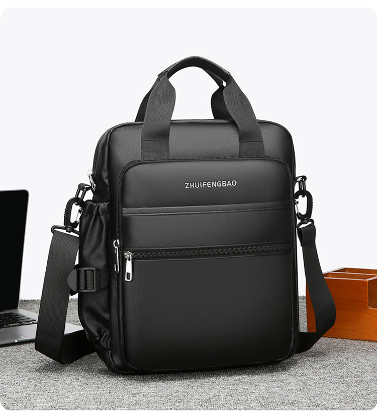 The new 2024 high-end briefcase, large-capacity casual sports single-shoulder bag, simple men's style, water-resistant crossbody undefined