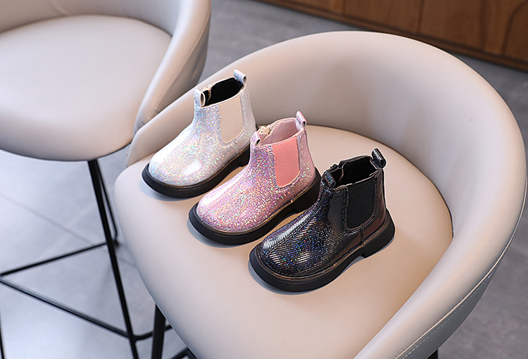 Herbst und Winter Single Flat Bottom Princess Mädchen weiße kurze Kristall Kinder Martin Stiefel_voghion.com