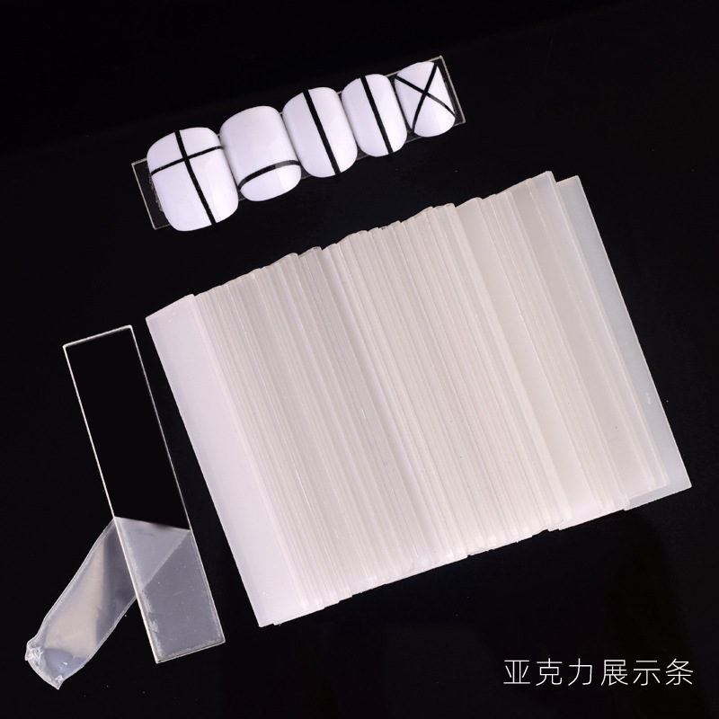 Nail Art High Transparent Acrylic Display Strip Nail Polish Glue Works Exhibition Fake Nail Sheet Display Transparent Strip Nail Art High Transparent Acrylic Display Strip Nail Polish Glue Works Exhibition Fake Nail Sheet Display Transparent Strip