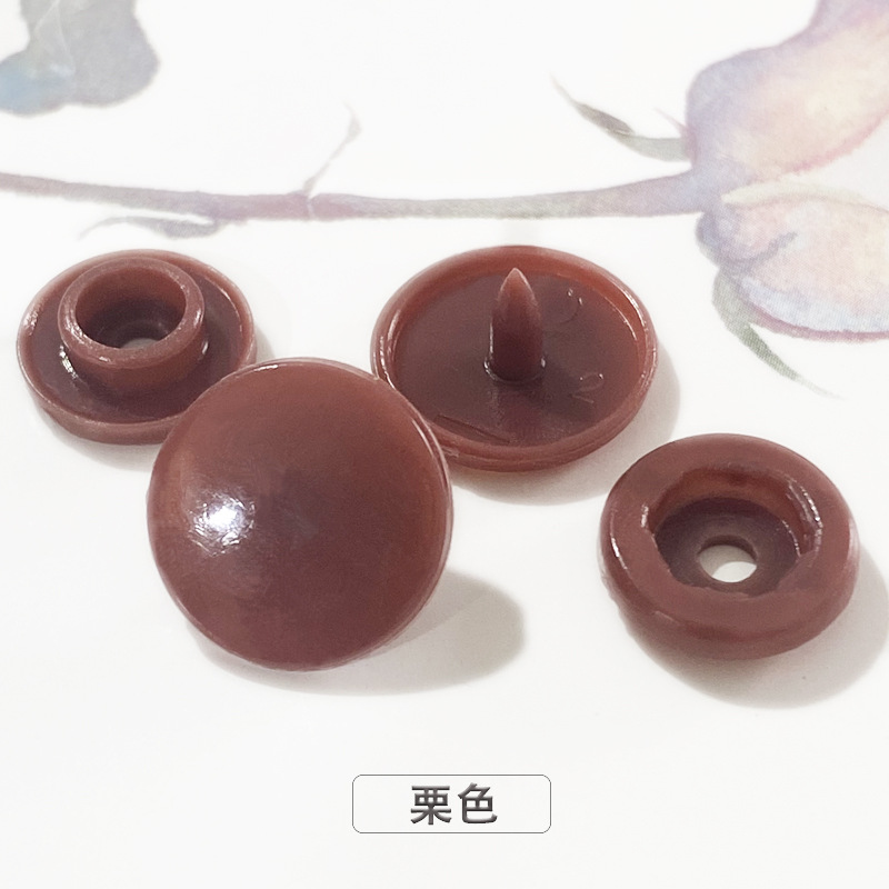 T3T5T8 impermeable con botón a presión de resina plástica, botones de ropa de bebé, botones invisibles, botones de color sin costura