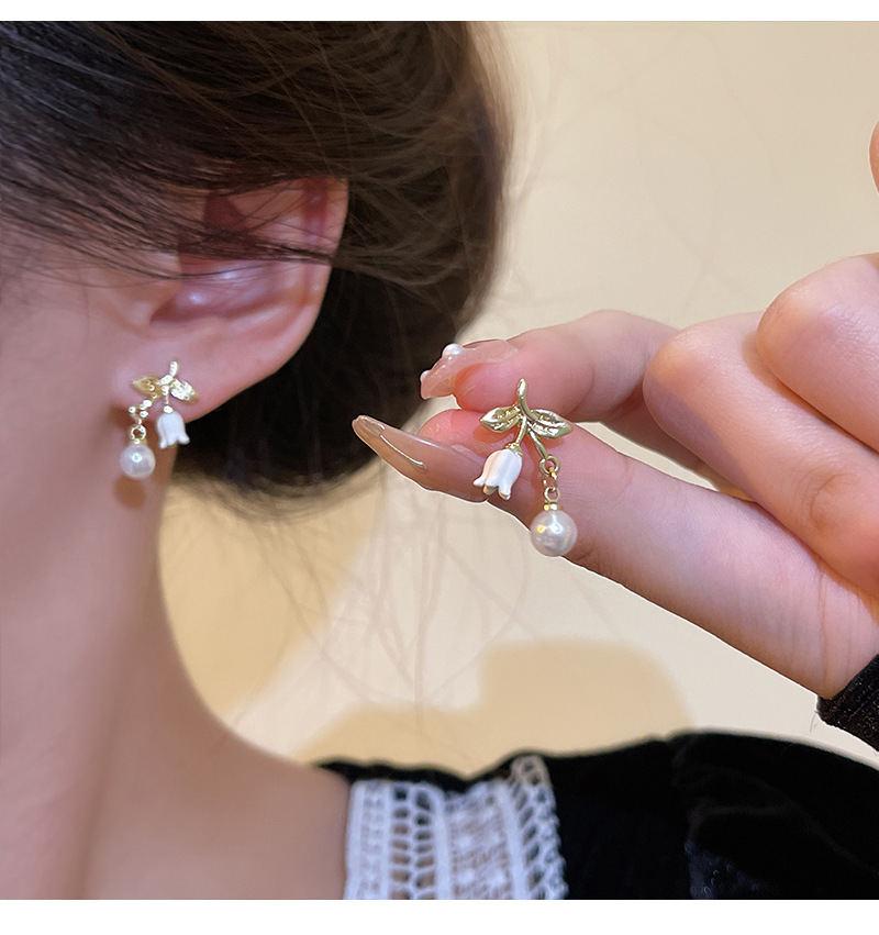 1 Pair Fashion Flower Alloy Patchwork Women's Earrings display picture 2