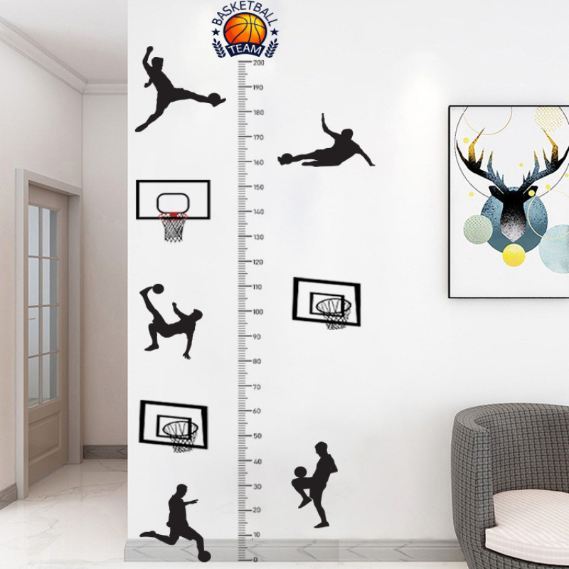 New football basketball height stickers 0-200cm bedroom living room home wall decoration height ruler New football basketball height stickers 0-200cm bedroom living room home wall decoration height ruler