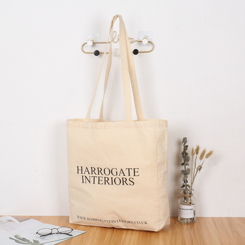 有底有侧棉质手提袋 新疆有机棉帆布购物袋 空白本色帆布托特包