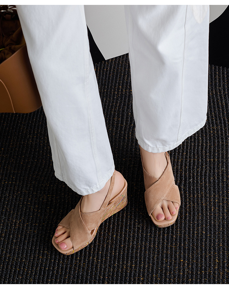 Sandal cao gót nữ quai chéo đế xuồng, gót 9 cm, hở mũi, khóa một chữ — xanh lá cây, màu kaki chi tiết 24