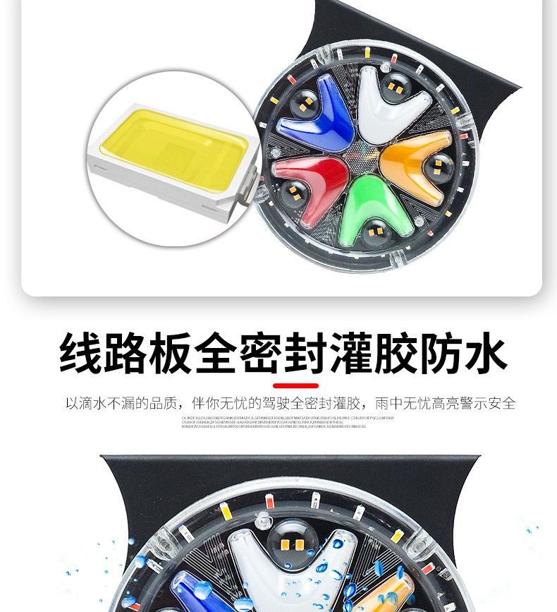 Truck 12V24vled waterproof light guide profile warning flash light turn light reversing brake rear tail anti-fog light