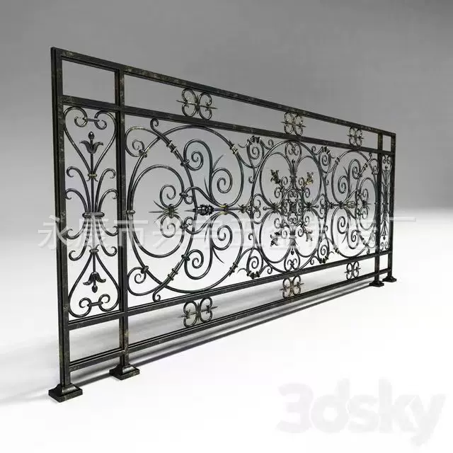 外贸畅销 铁艺护栏金属围栏锻打工艺 庭院围栏阳台安全防护栏杆