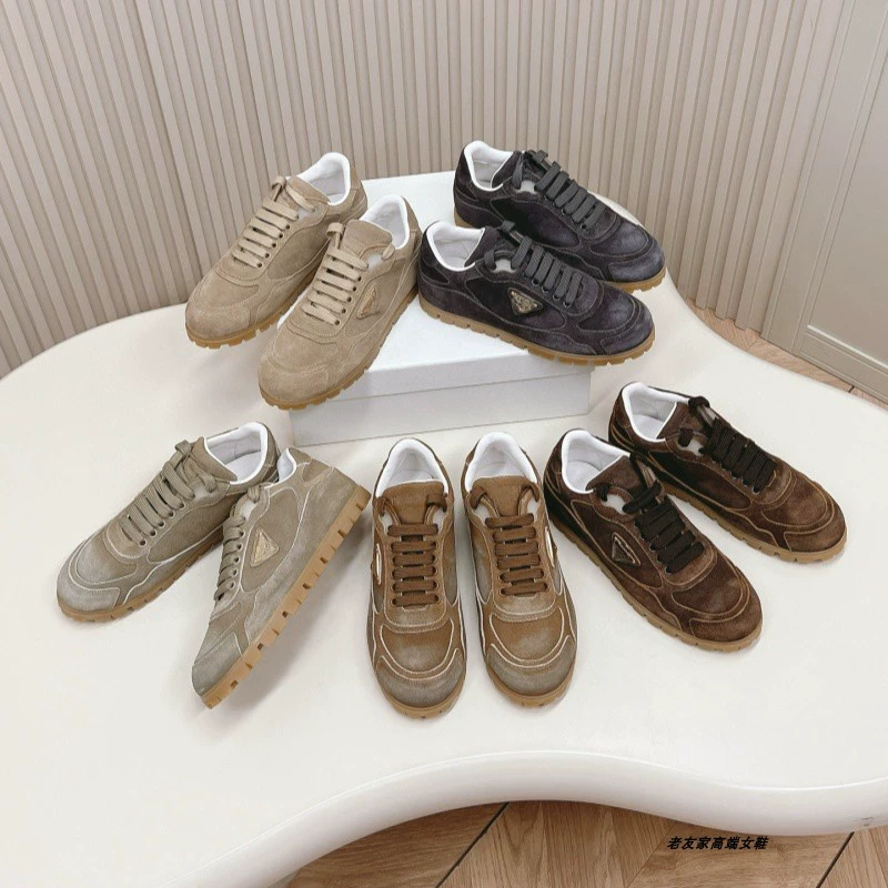 Ретро мода морали обувь женская шнуровка круглая голова повседневная обувь 2024 новая обувь раннего осеннего прилива