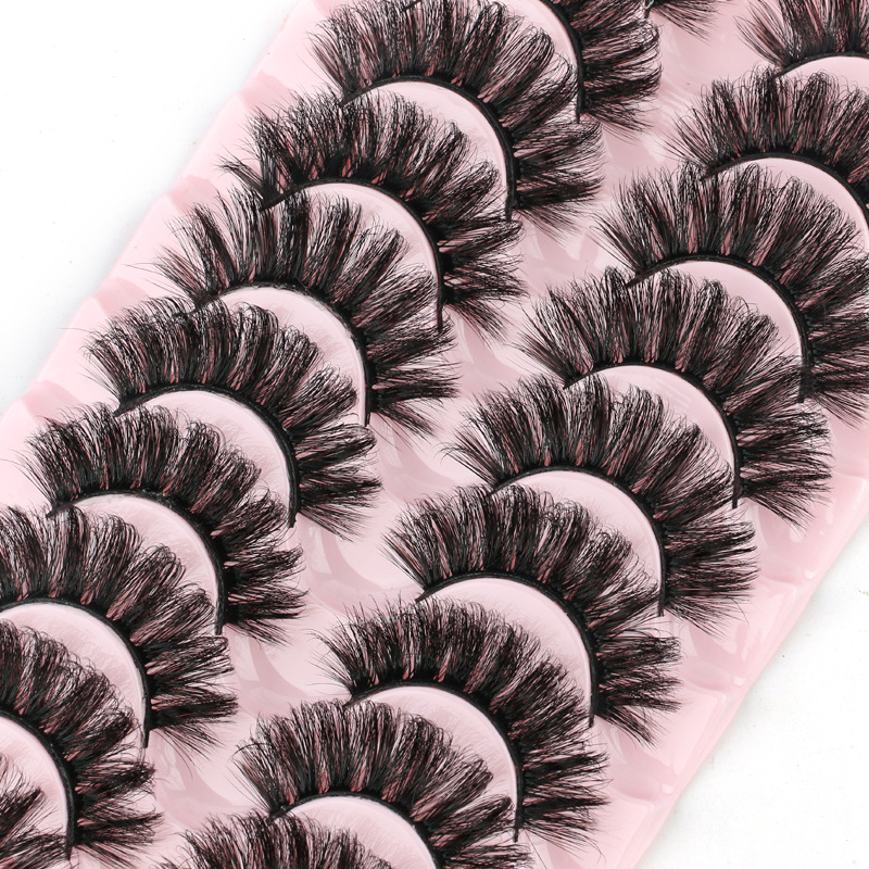 New Curling Natural Thick False Eyelashes 10 Pairs display picture 7