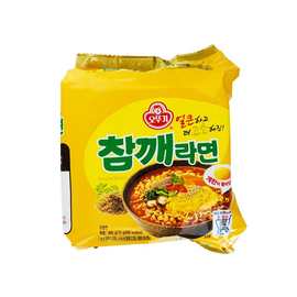 韩国不倒翁鸡蛋芝麻拉面奥土基进口泡面速食面115g*4袋王霏霏推荐