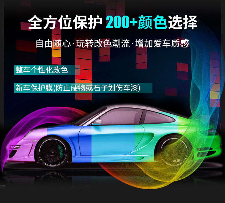 New TPU color change film car color car clothing foreign trade cross-border PPF thick factory wholesale car color change film