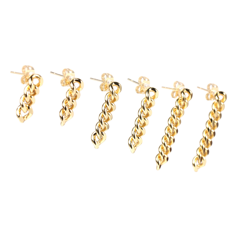 Punk Style Trendy Chain Copper Clause Earrings display picture 2