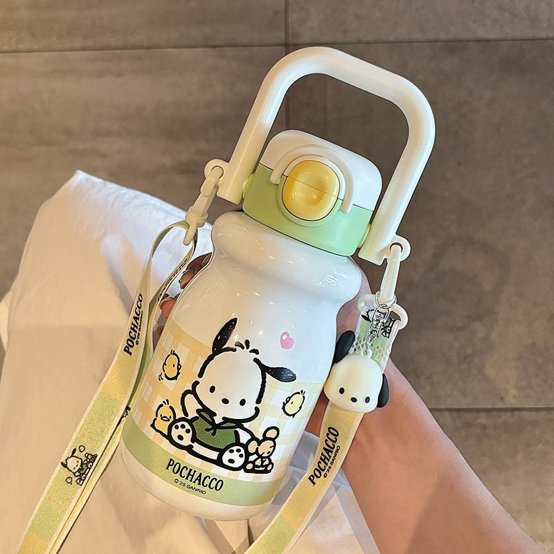 三丽鸥可爱儿童保温杯2025新款大容量手提水壶女生双饮吸管杯防摔|undefined
