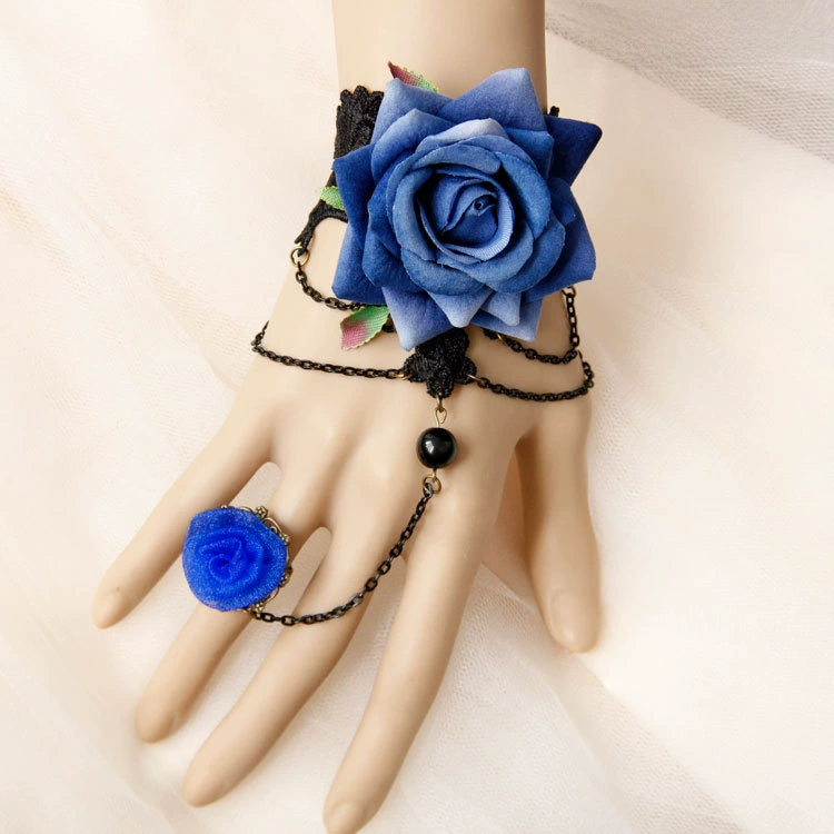 Blue bracelet, ring, accessory, lace dress, halloween, graduation party, wholesale