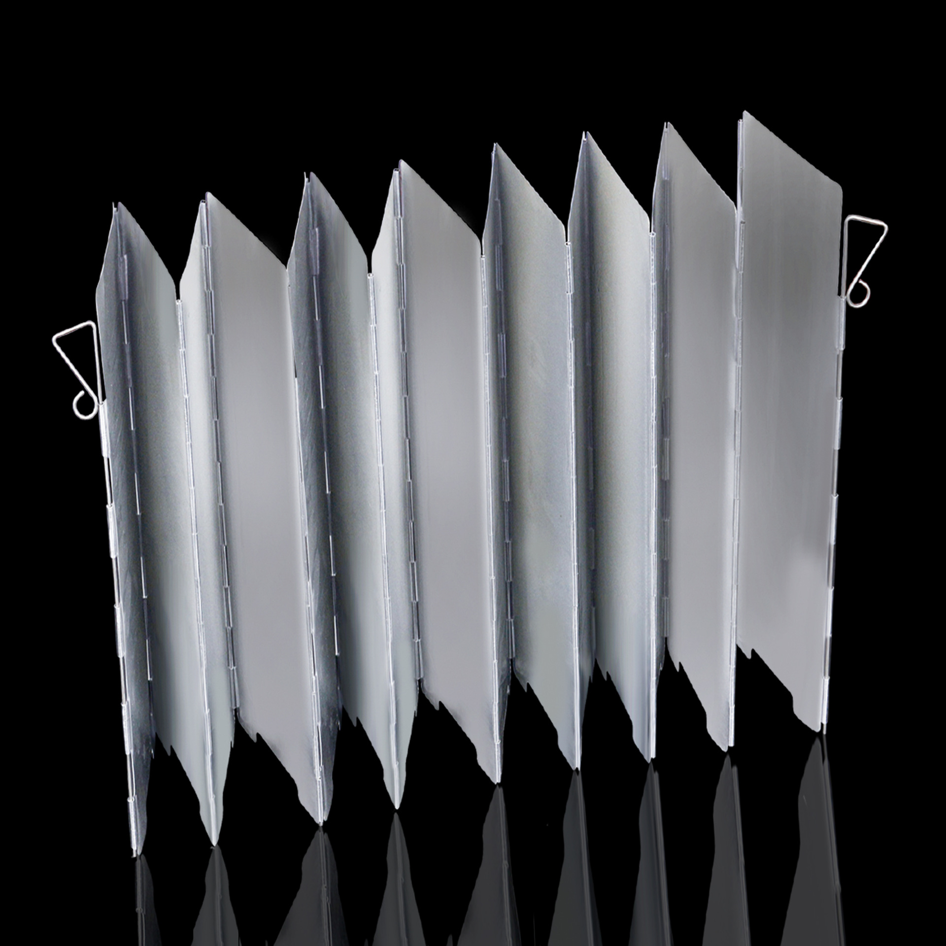 Acampar al aire libre estufa parabrisas portátil plegable aleación de aluminio estufa cabeza poli placa caliente 16 unidades