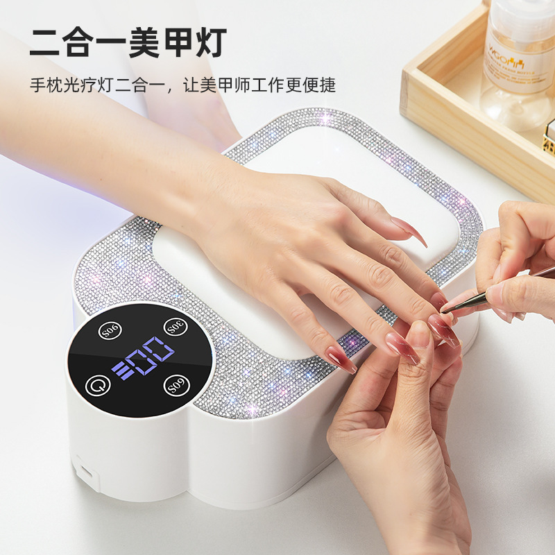 BM-22贴钻手枕蓄电美甲灯光疗机智能感应大功率美甲机UVLED光疗灯