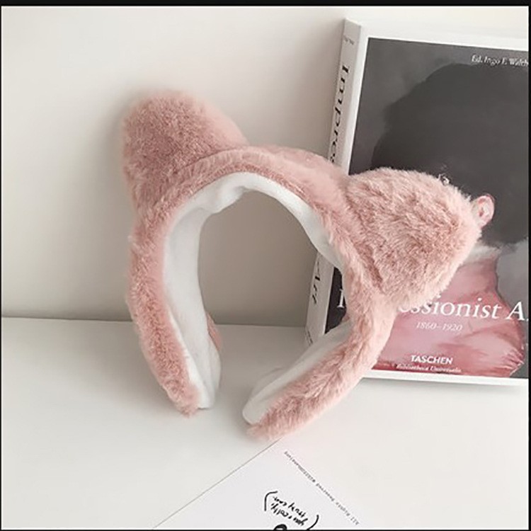 Internet celebridad mismo estilo orejas de conejo diadema Corea del Sur internet celebridad linda muñeca de dibujos animados horquilla diadema de felpa lavado de cara banda de pelo
