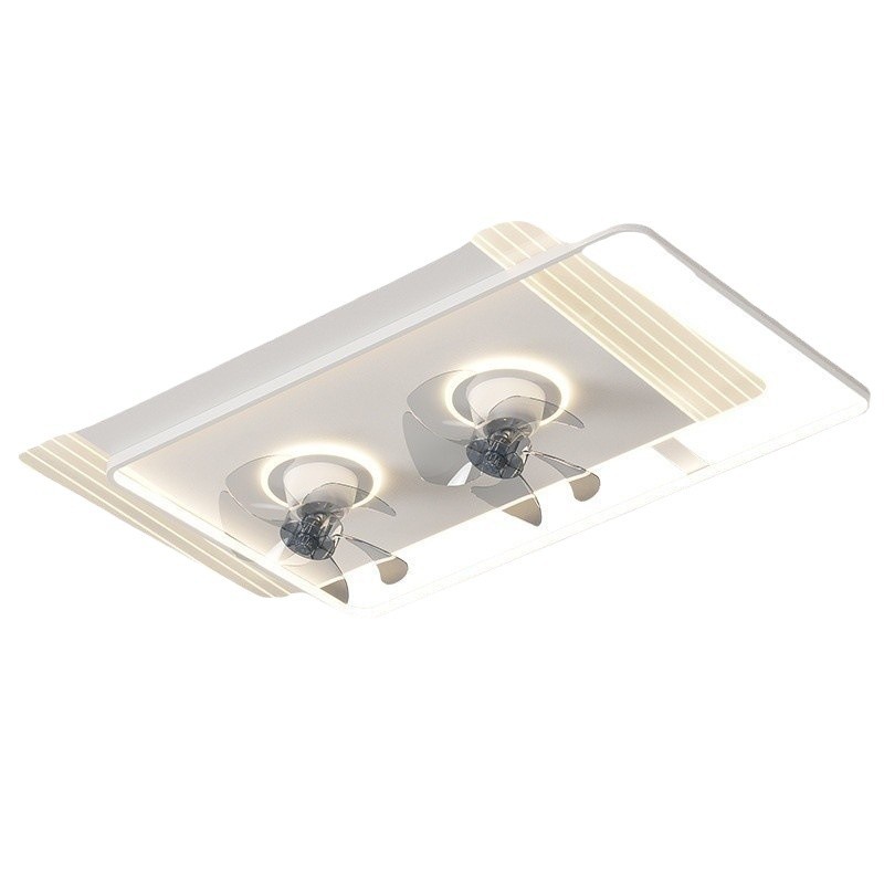 Minimalista, moderno, inteligente y cálido ambiente de ventilador de lámpara para toda la casa, combinación de lámparas y luminarias de la atmósfera de la sala de estar del dormitorio