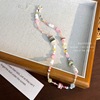 Summer brand necklace from pearl, small design chain for key bag , accessory, trend of season
