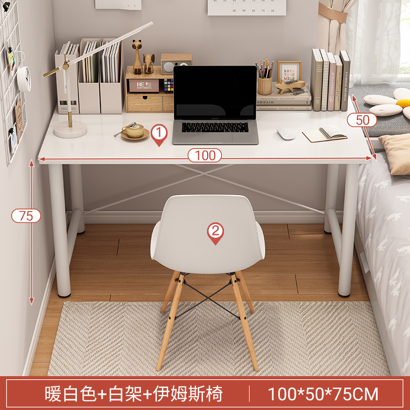 Escritorio simple casa Mesa chica dormitorio simple ins computadora escritorio pequeño apartamento mesa de estudio MESA de maquillaje blanco