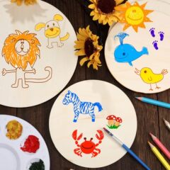 Tianyu 工芸品 diy 手作り 2 ミリメートル厚さの丸い木片クリエイティブ手描き木板ポプラ原木ボード
