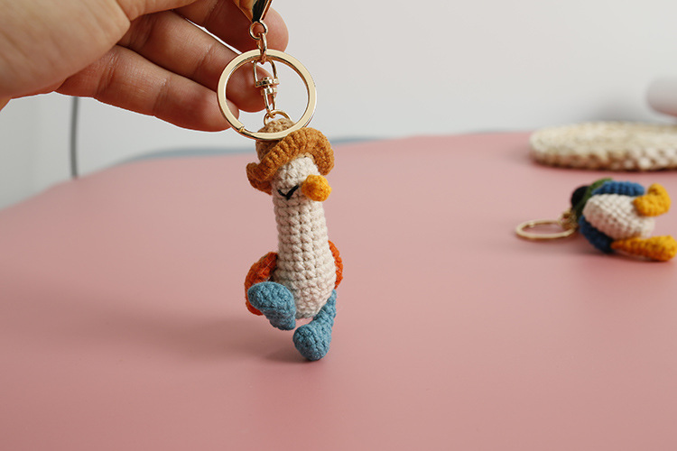 38g Weight Bag Pendant, Keychain Classification 1 Piece Quantity Casual, Daily Occasion yarn Material Duck Pattern Unisex Gender Cute Style 1 Piece Cute Duck Yarn Unisex Bag Pendant Keychain 4