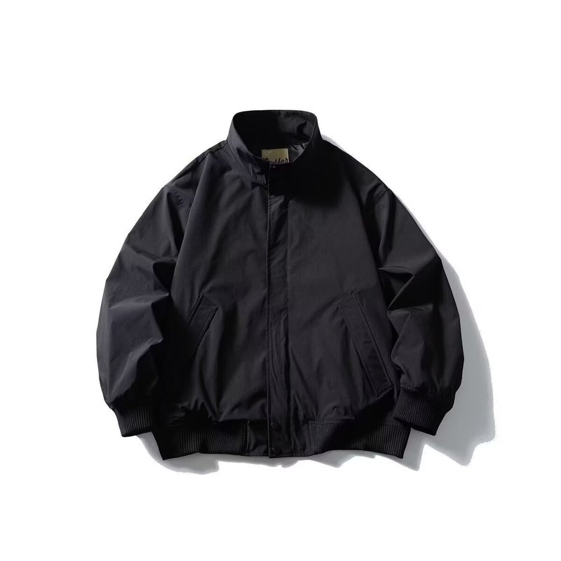美拉德简约飞行夹克男春秋季美式立领宽松棒球服cleanfit情侣外套|undefined