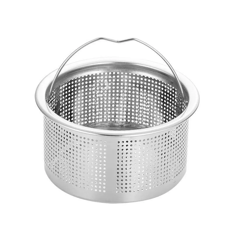 304材质厨房水槽过滤网嵌入式提手款滤网厨房水槽下水防堵滤渣网