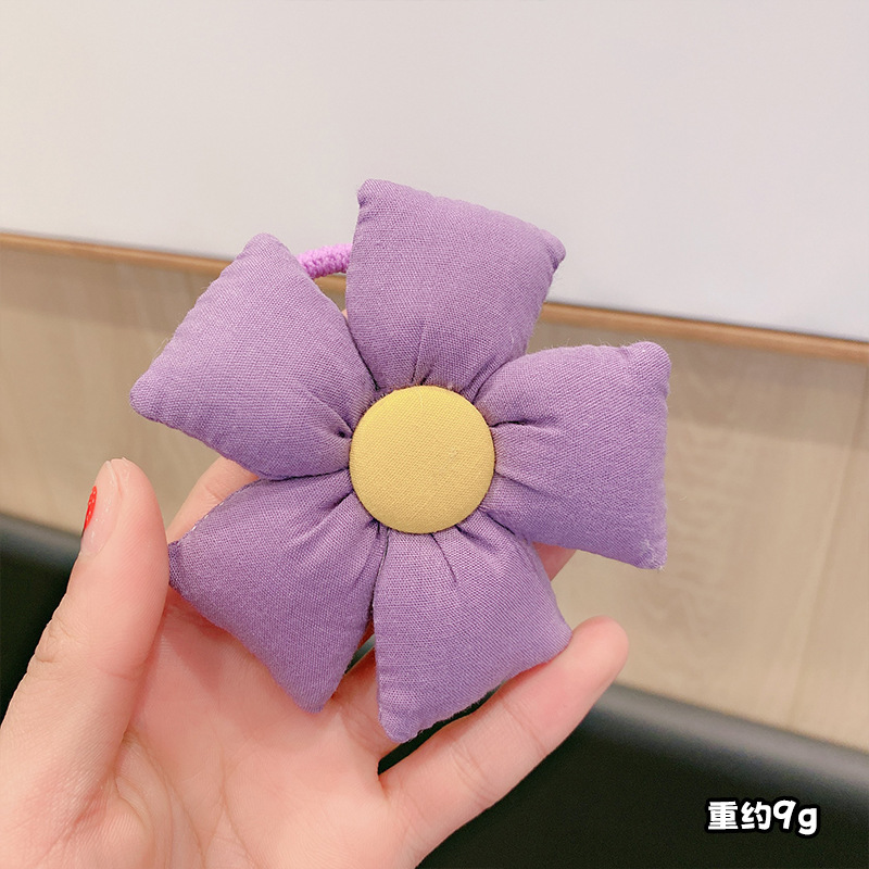 Niños diadema femenina Cola de Caballo girasol lindo banda de goma Corea del Sur alta elástica chica no duele la cuerda de pelo al por mayor