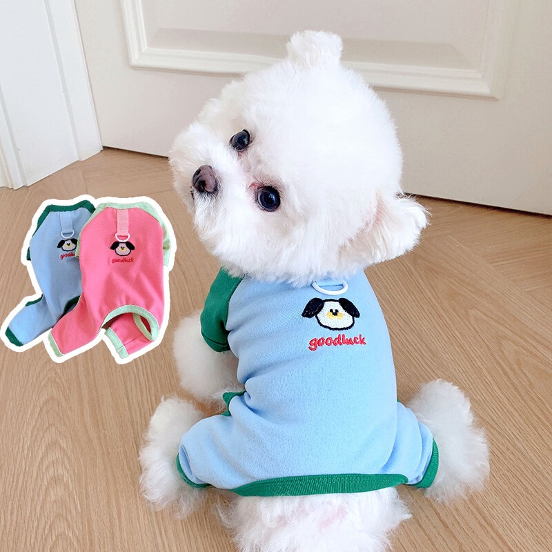 Thin Dog Clothes for Small Dogs Like Teddy and Bichon, 2026 New Spring Model, Can Be Attached to a Leash, Pet Small Dog Summer Pajamas Thin Dog Clothes for Small Dogs Like Teddy and Bichon, 2026 New Spring Model, Can Be Attached to a Leash, Pet Small Dog Summer Pajamas