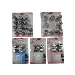 Stainless steel Russian decorating nozzle flat cake nozzle cream decorating bag suit nozzle baking DIY tools