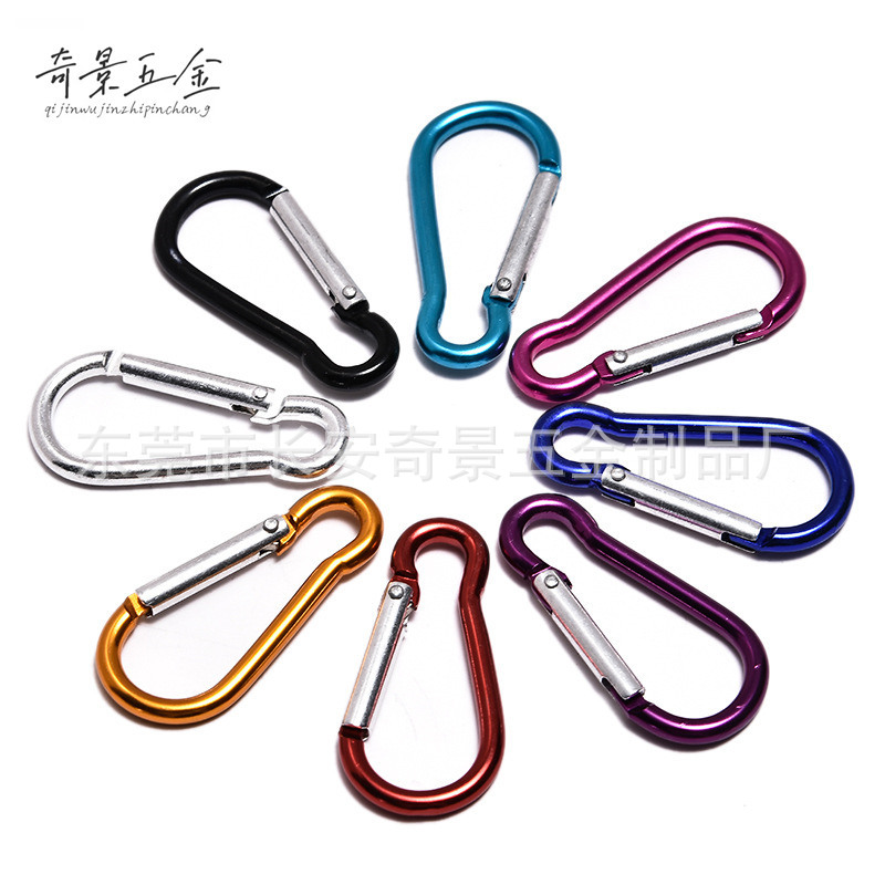 Multifunctional Gourd-Shaped Aluminum Alloy Carabiner for Outdoor Backpacking, Climbing, Water Bottle Rope Buckle, Quick-Release Buckle, In-Stock Storage