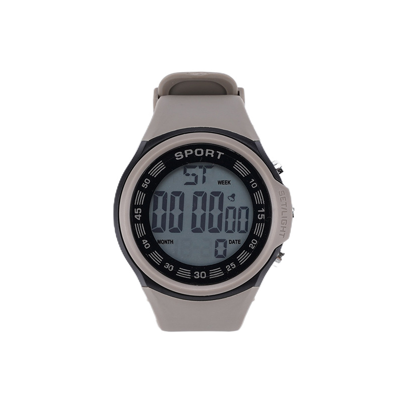 Red impermeable luz nocturna reloj electrónico de moda masculina simple estudiantes de secundaria adolescentes reloj deportivo multifuncional al por mayor