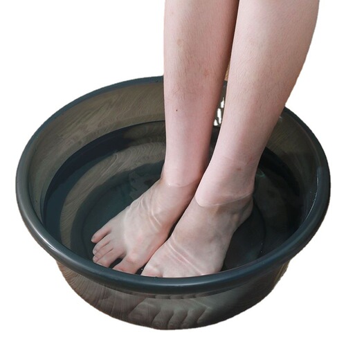 Large thickened transparent plastic wash basin household vegetable wash basin fall-resistant laundry basin baby foot basin wholesale