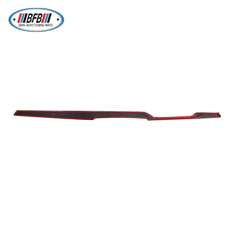 100% Real Carbon Fiber Dashboard Trim - For 2023 Tesla Model X - Glossy Interior Decoration