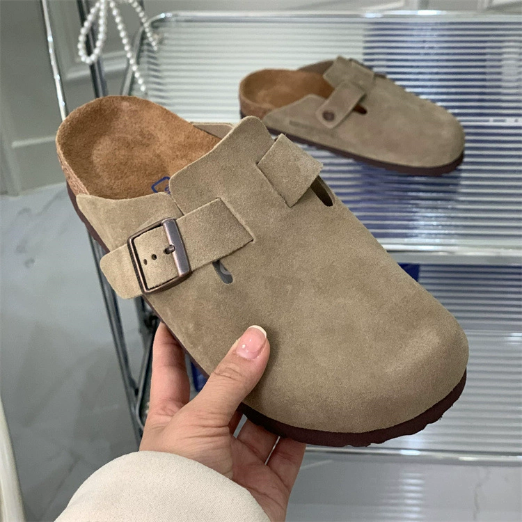 Тапочки Birkenstock 2025: осенние, из натуральной кожи и замши, на пробковой подошве, с закрытым носком, для женщин, для улицы
