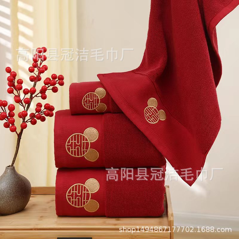 Вино красное широкое вышитое ушное полотенце